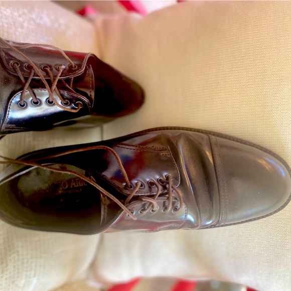 Size 10 Armani expresso brown cap toe shoes main image 4